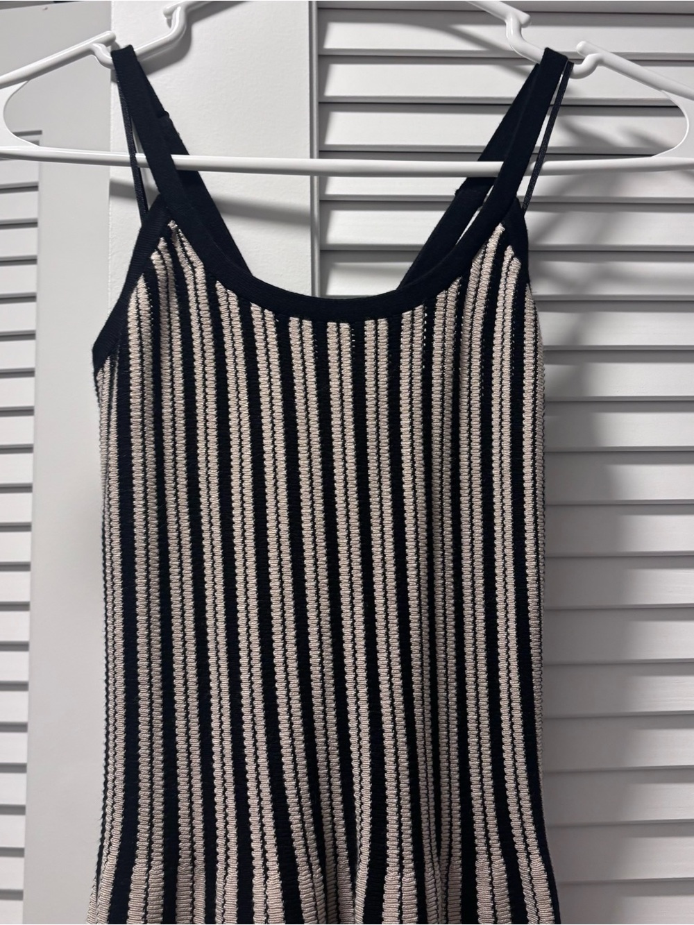 a new day Black & Cream Stripe Knit dress